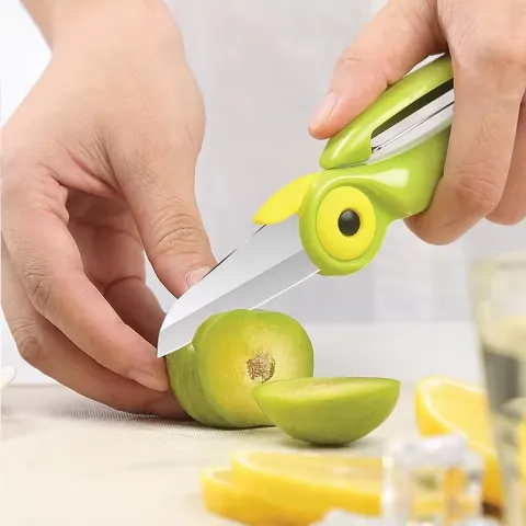 Multicolor Cartoon Bird Folding Fruit Knife Cutter (1 pc)